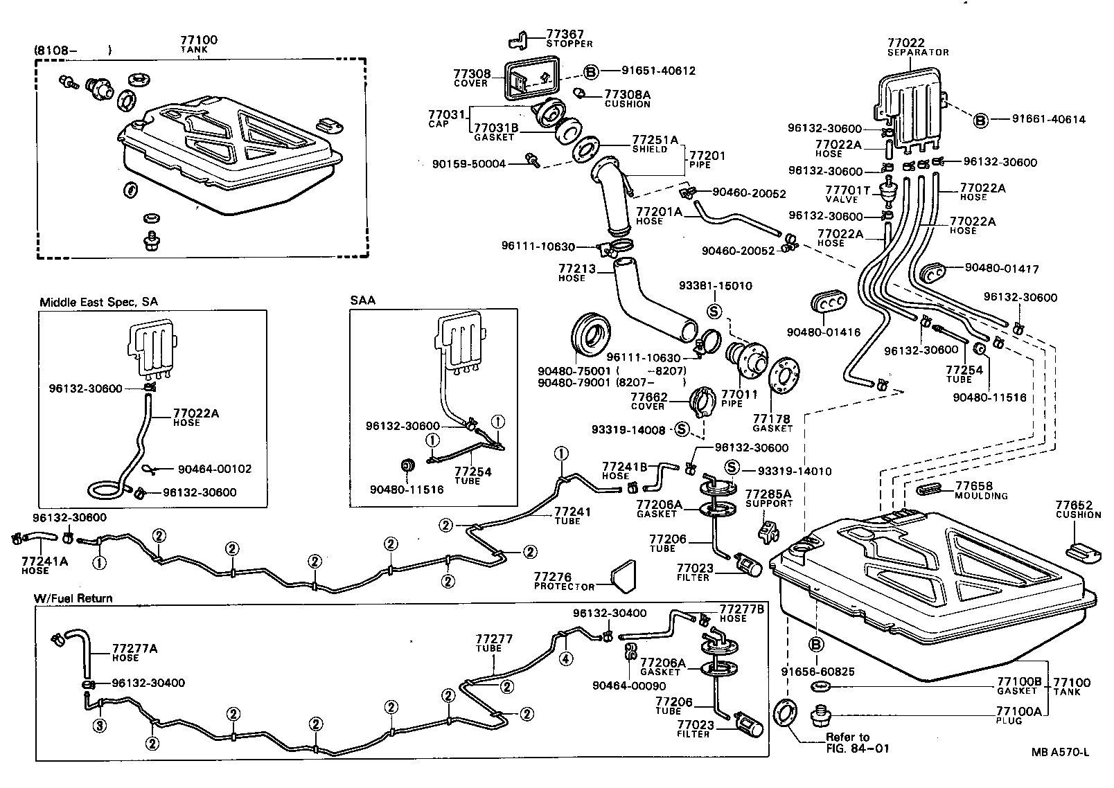 95332-06050 HOSE, FUEL(FOR FUEL EVAPORATIVE SEPARATOR) product image