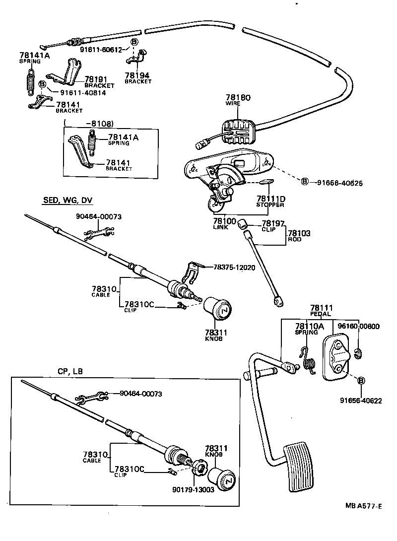 78010-12080 PEDAL, ACCELERATOR product image
