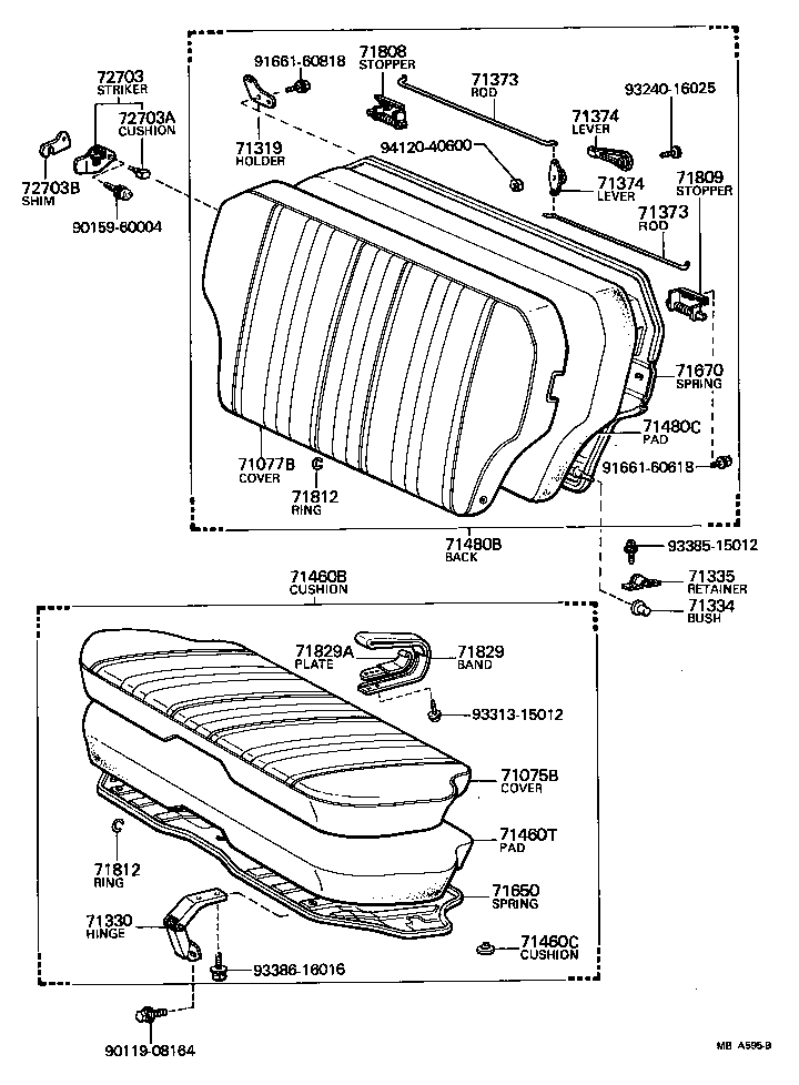 71201-15030 SPRING ASSY, REAR SEAT CUSHION product image