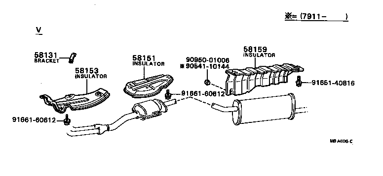 58131-13010 BRACKET, FRONT FLOOR HEAT INSULATOR, NO.1 product image