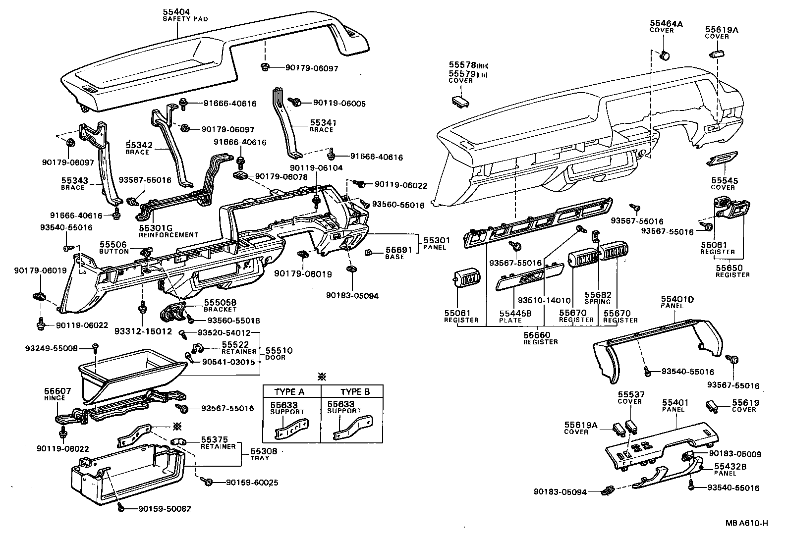 55522-12100 COVER, RADIO TUNER OPENING product image