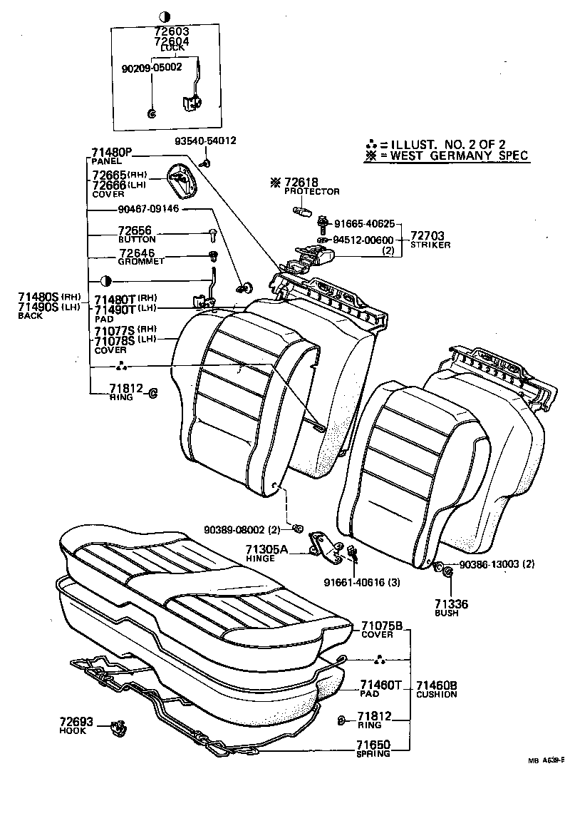 71017-14121 PANEL SUB-ASSY, REAR SEAT BACK product image