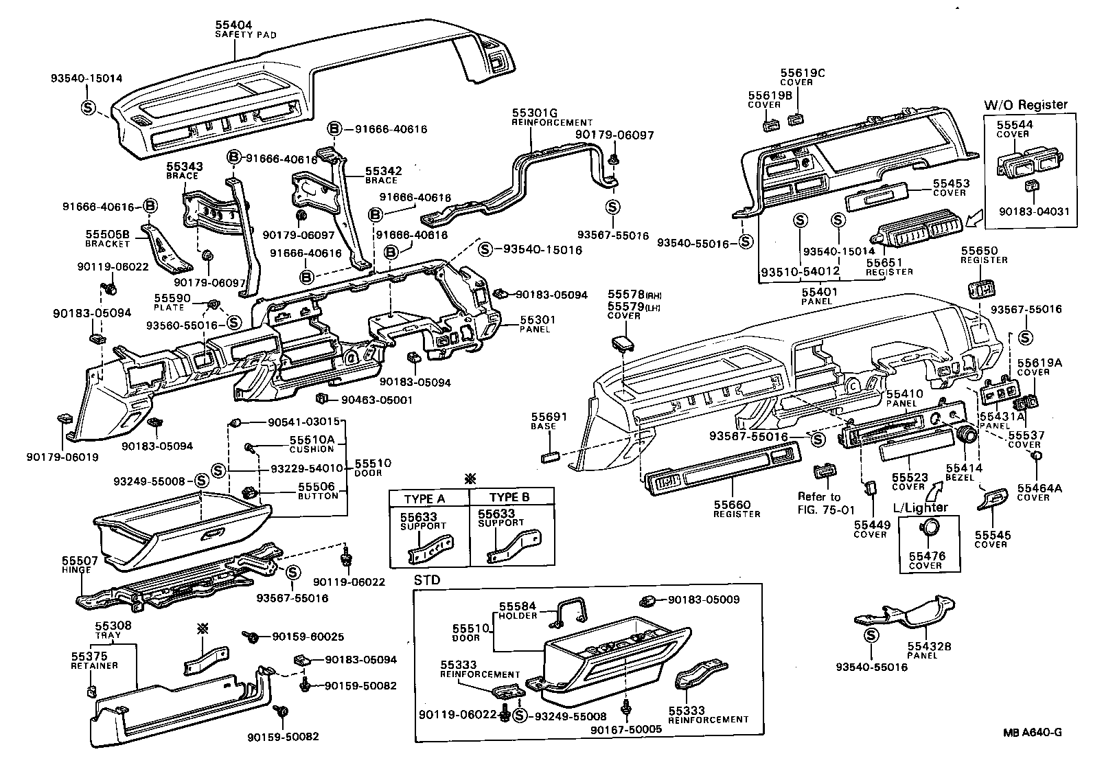 55522-12100 COVER, RADIO TUNER OPENING product image