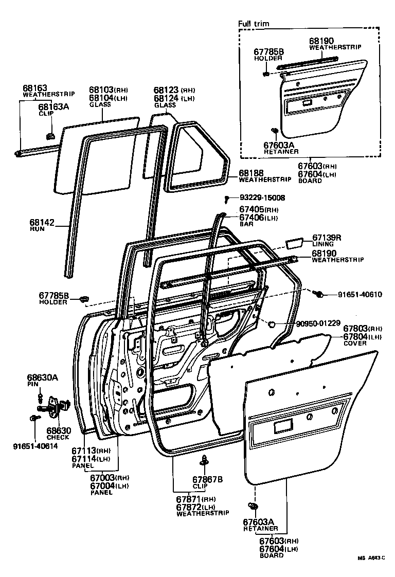 Toyota 67004-12200 PANEL SUB-ASSY, REAR DOOR, LH