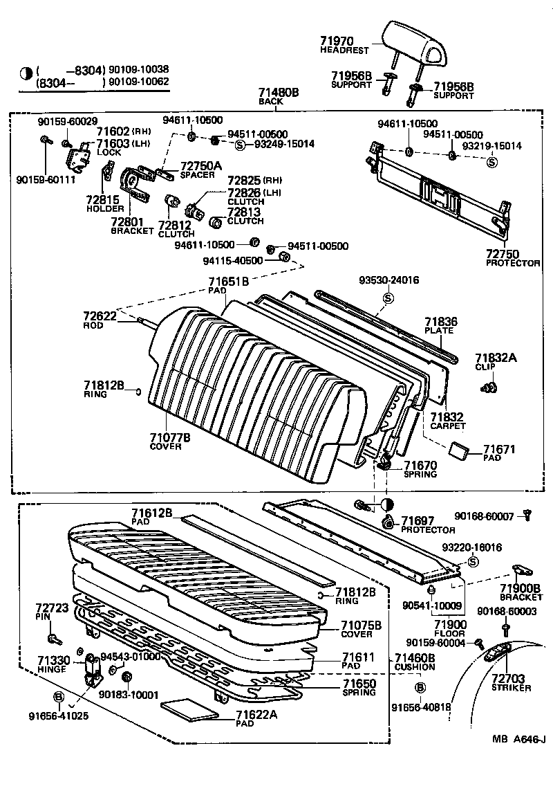71650-30271 SPRING ASSY, REAR SEAT CUSHION product image
