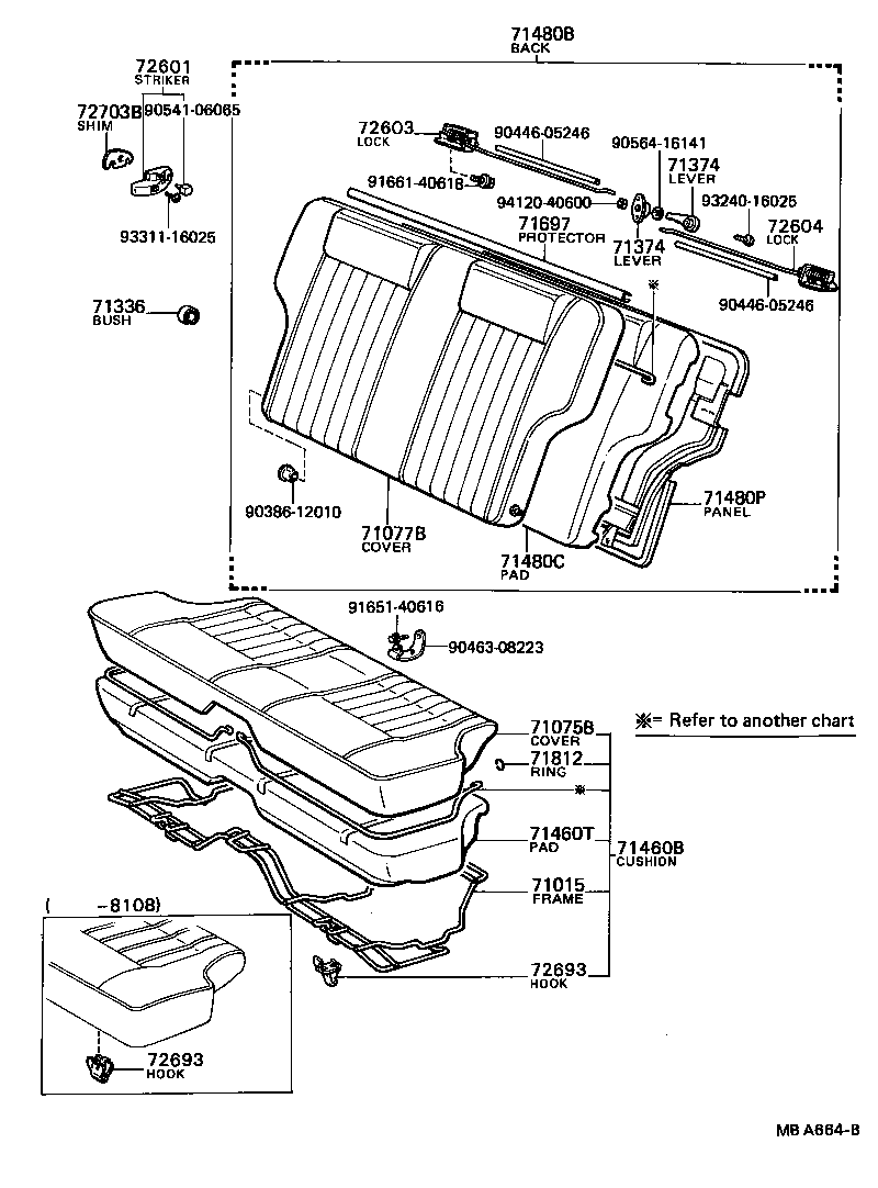 71697-12010 PROTECTOR, REAR SEAT BACK EDGE product image