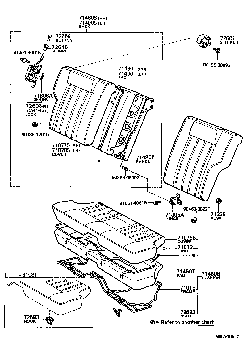 71697-12010 PROTECTOR, REAR SEAT BACK EDGE product image