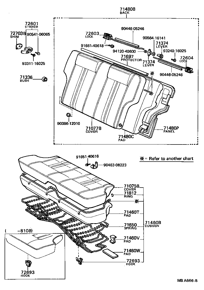 71697-12010 PROTECTOR, REAR SEAT BACK EDGE product image