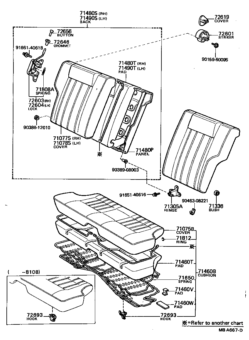 71697-12010 PROTECTOR, REAR SEAT BACK EDGE product image