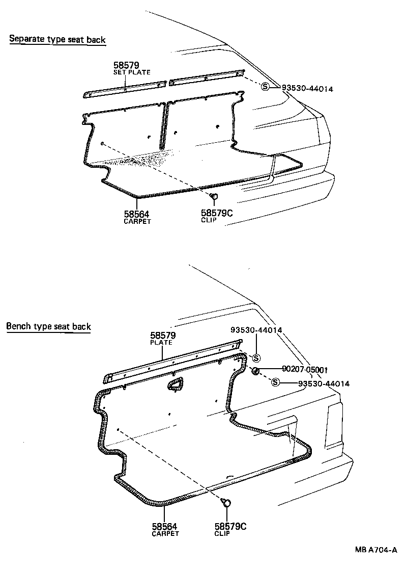 58573-13030 SET PLATE, REAR FLOOR MAT, REAR product image