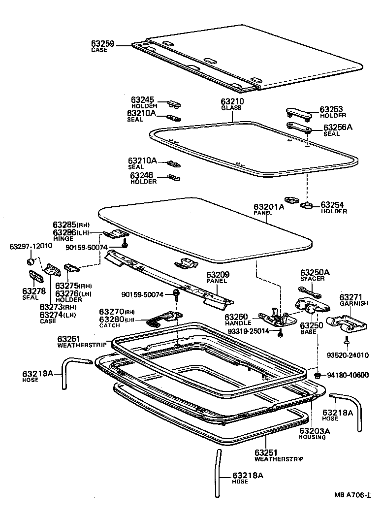 63103-13010 REINFORCEMENT SUB-ASSY, ROOF PANEL, CENTER product image