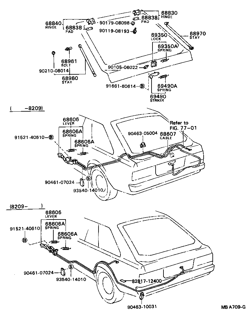 68960-19085 STAY ASSY, BACK DOOR product image