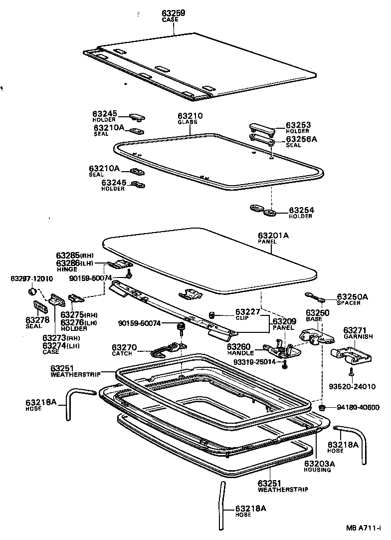 64801-12430 GLASS, BACK WINDOW product image