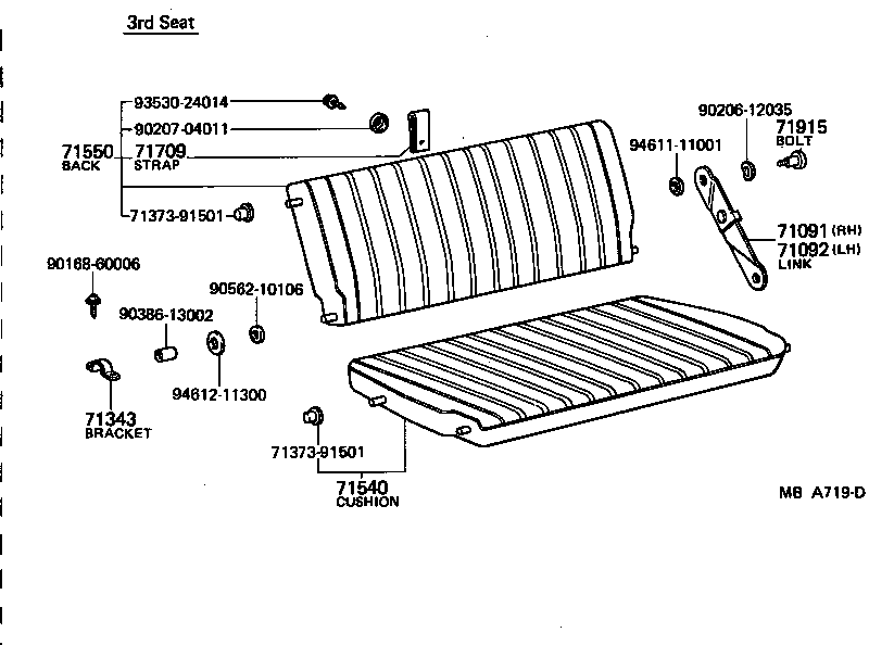 71650-30271 SPRING ASSY, REAR SEAT CUSHION product image