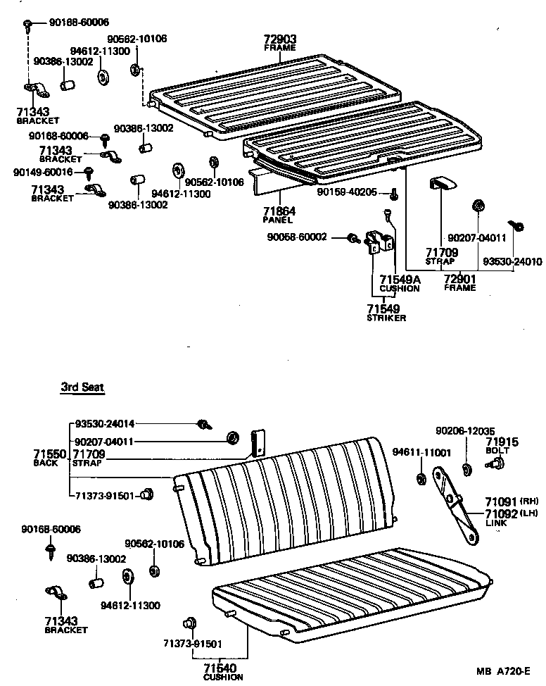 58443-91701 CUSHION, DECK COMPARTMENT BOX product image