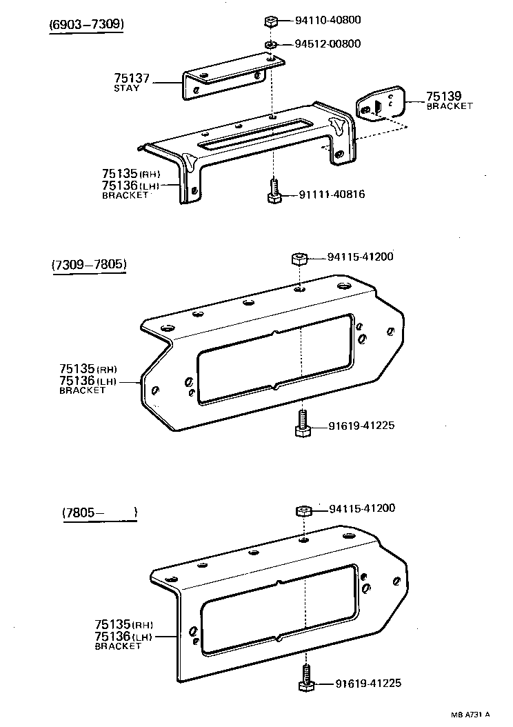 75101-60010 BRACKET, FRONT LICENSE PLATE product image