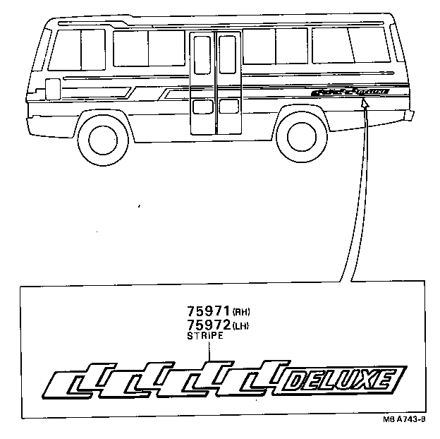 75992-90500 STRIPE, SIDE, LH NO.1 product image