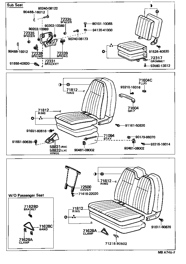 71203-90516 COVER ASSY, NO.1 SEAT CUSHION product image