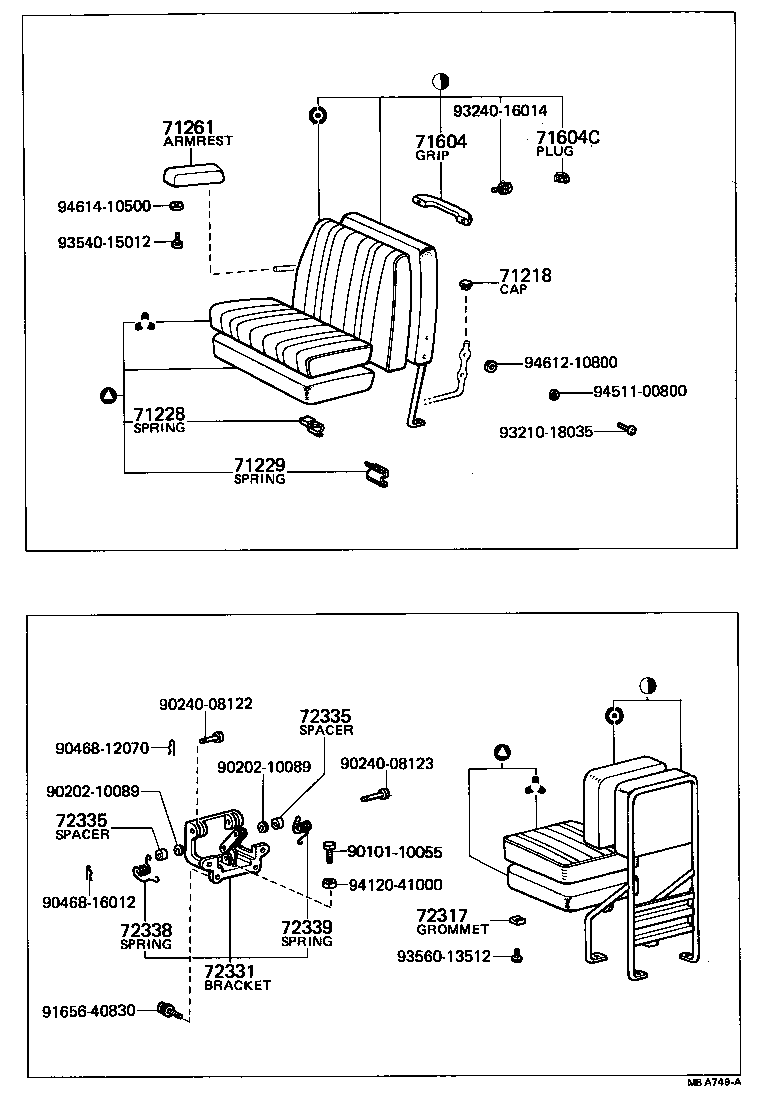 71203-90516 COVER ASSY, NO.1 SEAT CUSHION product image