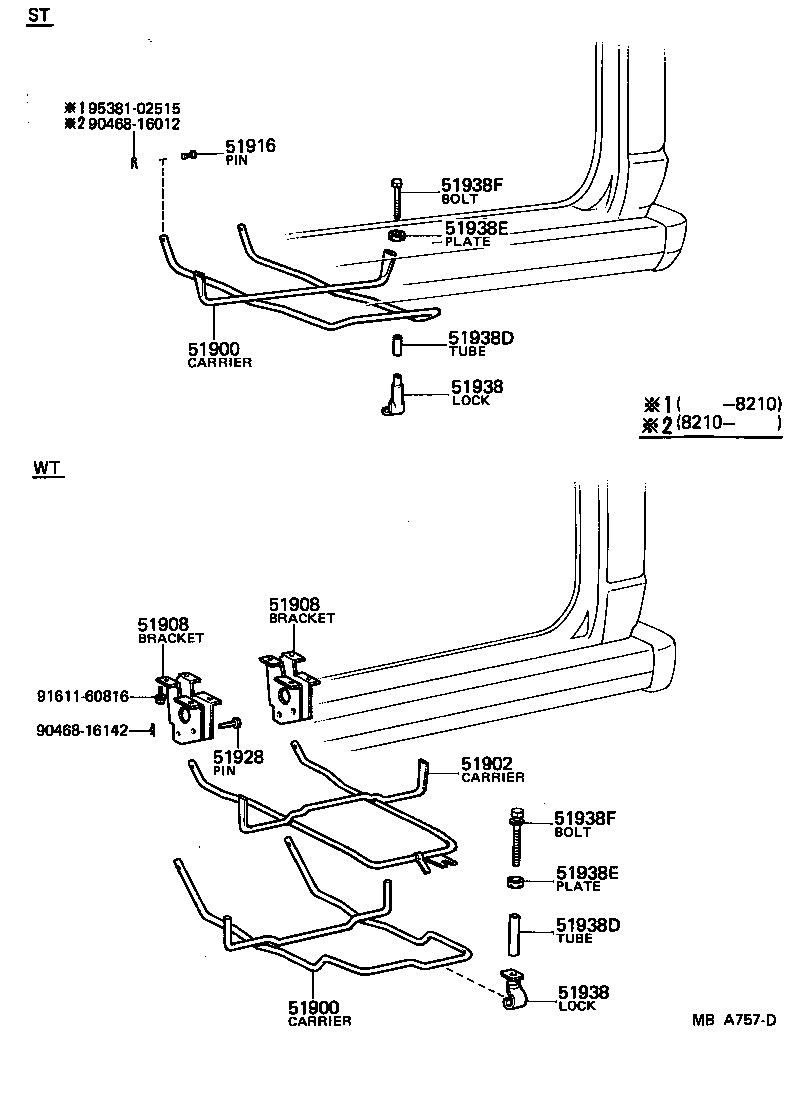 51904-27010 STOPPER, SPARE WHEEL CARRIER product image