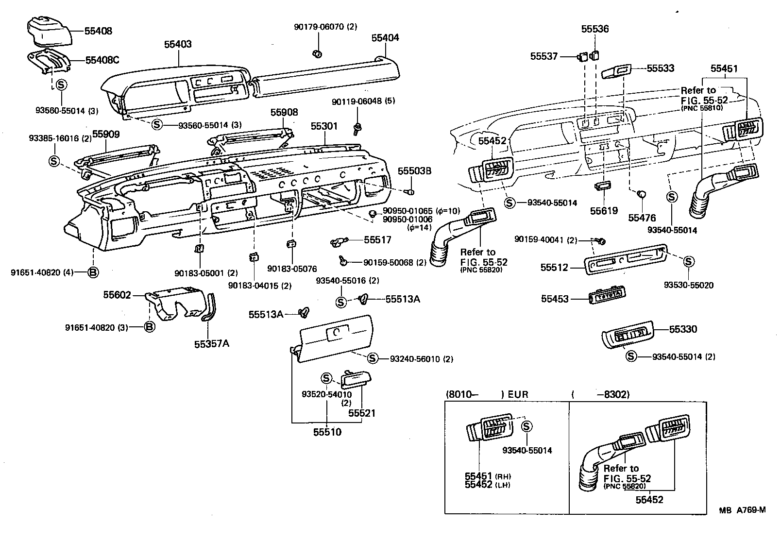 55301-95709 PANEL SUB-ASSY, INSTRUMENT product image