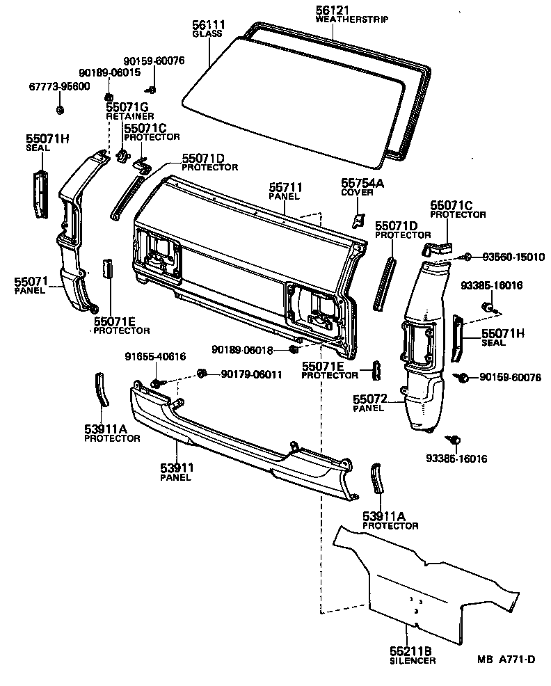 53824-95701 PROTECTOR, FRONT SIDE PANEL, NO.2 product image
