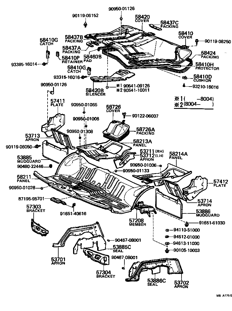 51296-95700 BOLT, ENGINE FRONT SUPPORT MEMBER product image