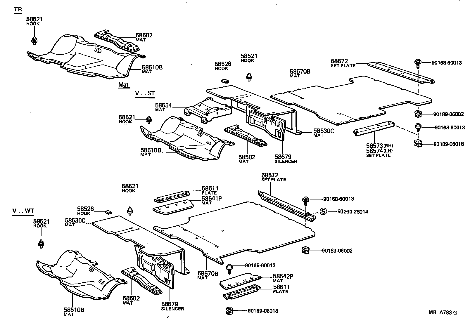 58503-95751 CARPET ASSY, REAR FLOOR product image