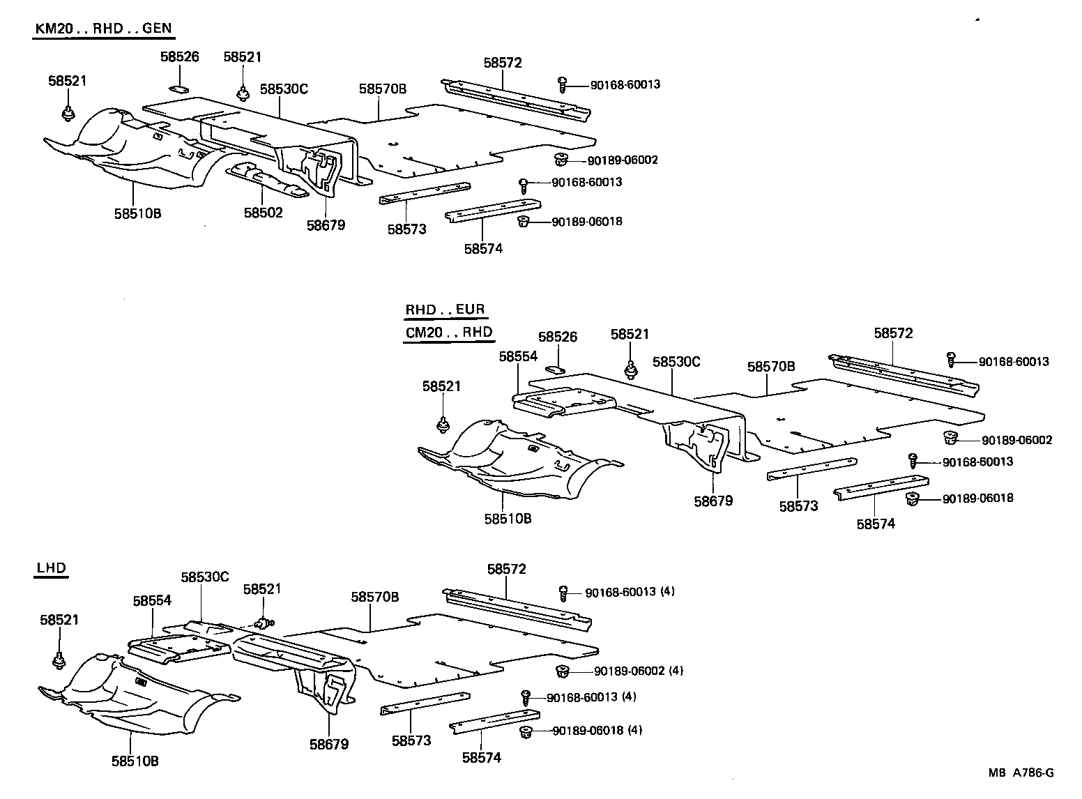 58503-95752 CARPET ASSY, REAR FLOOR product image