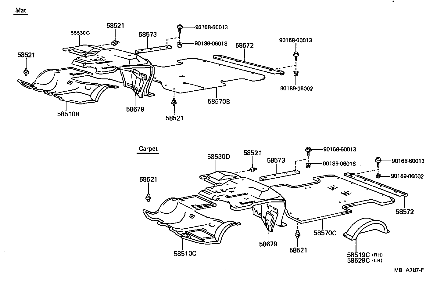 58503-95752 CARPET ASSY, REAR FLOOR product image