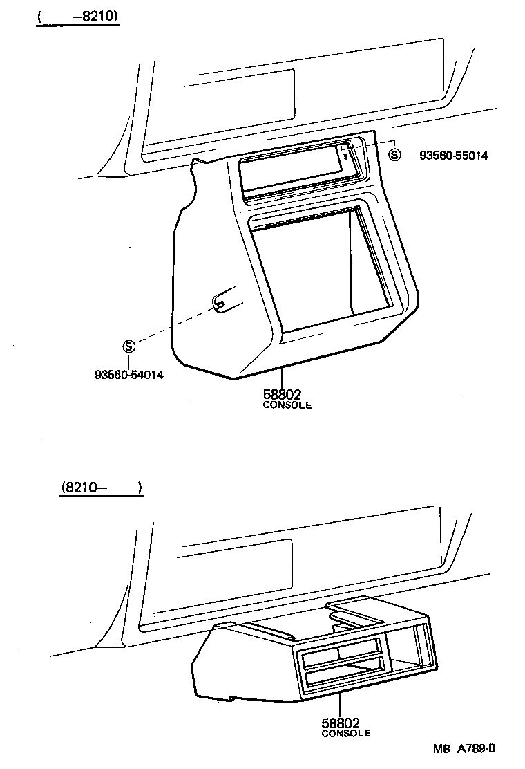 58907-95700 HINGE SUB-ASSY, CONSOLE COMPARTMENT DOOR product image