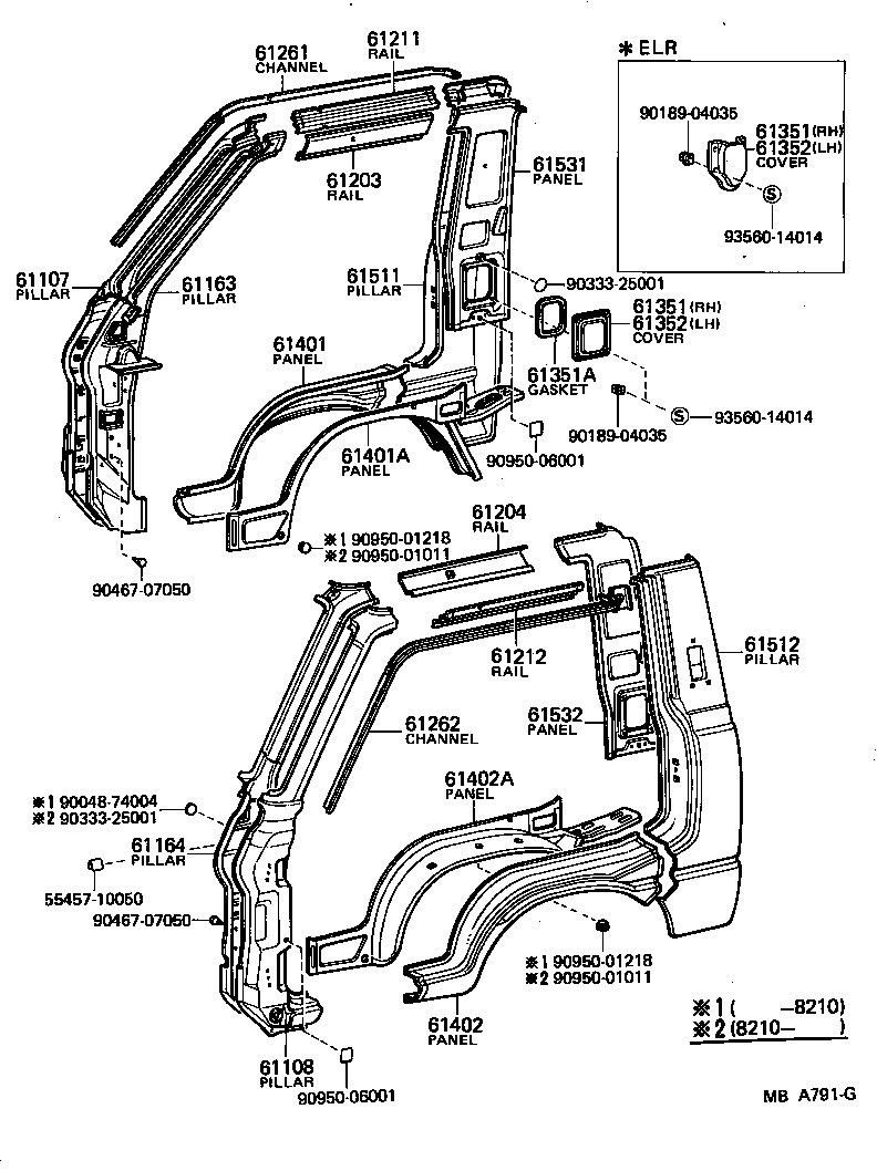 61024-95701 PANEL, BACK CORNER, INNER LH product image