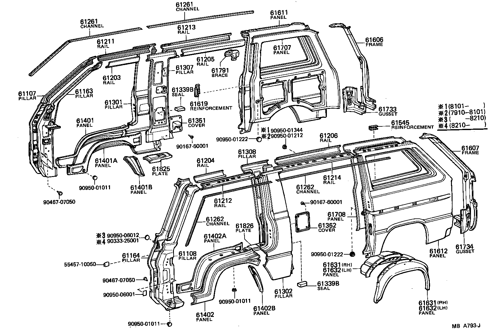 61024-95701 PANEL, BACK CORNER, INNER LH product image