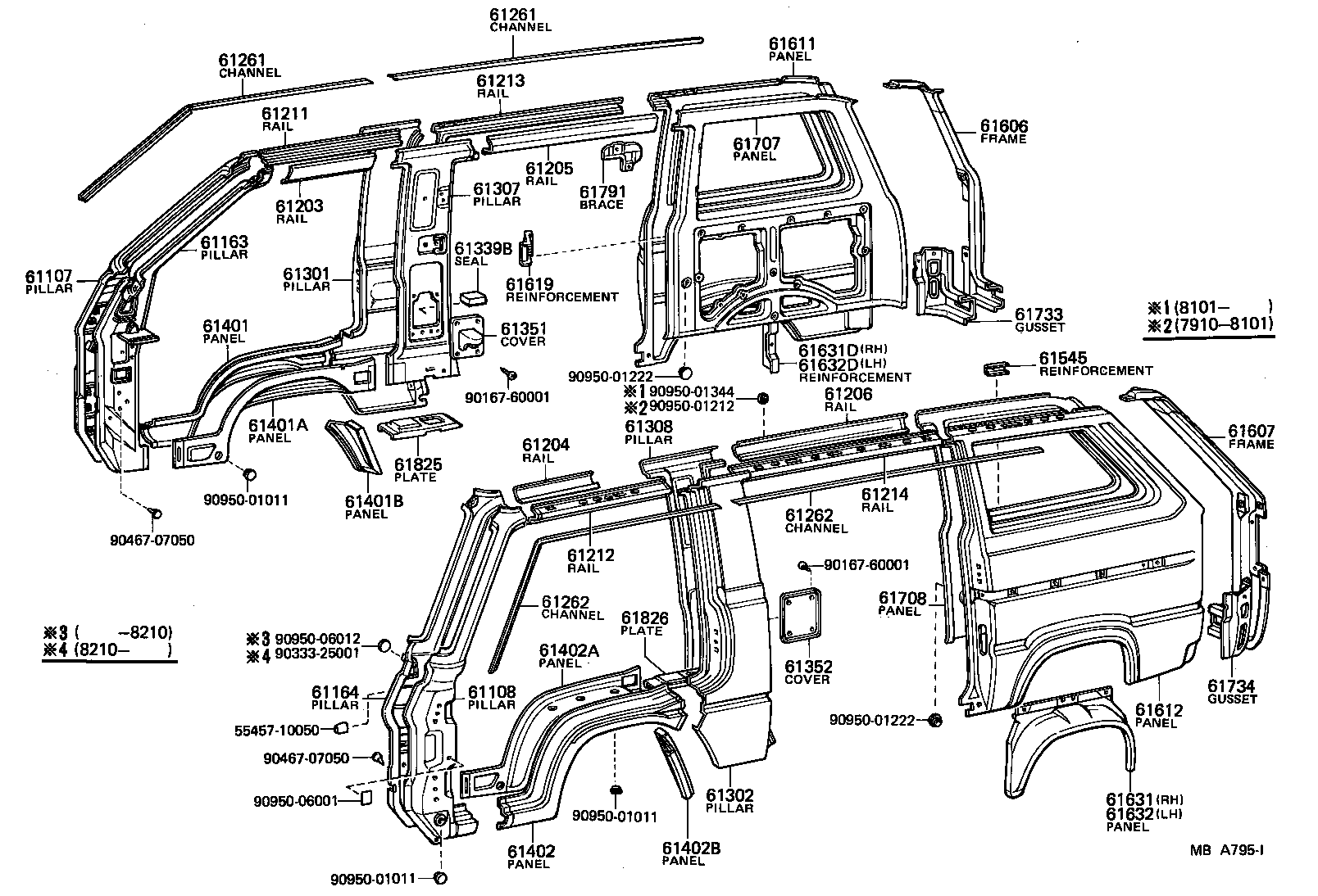 61024-95701 PANEL, BACK CORNER, INNER LH product image