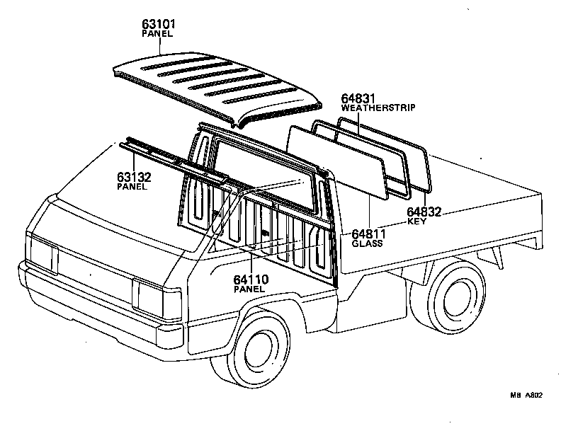63104-95706 REINFORCEMENT, ROOF PANEL, NO.3 product image