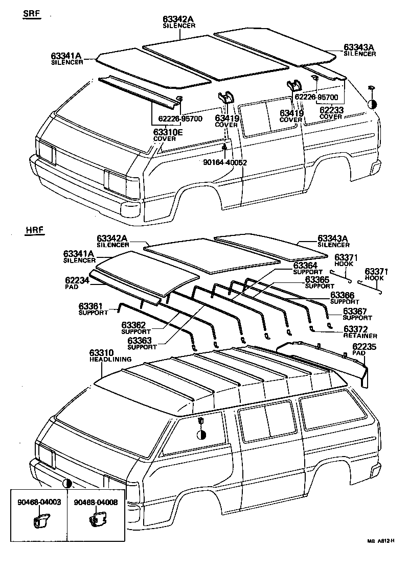 63391-95704 TRIM, ROOF HEADLINING, FRONT product image