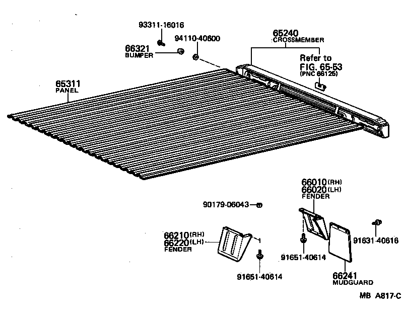 65263-95700 REINFORCEMENT, FLOOR SIDE FRAME product image