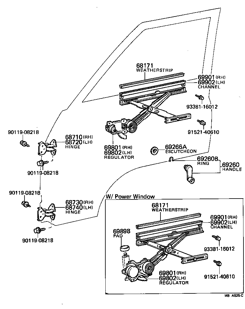 69802-95700 REGULATOR SUB-ASSY, FRONT DOOR WINDOW, LH product image