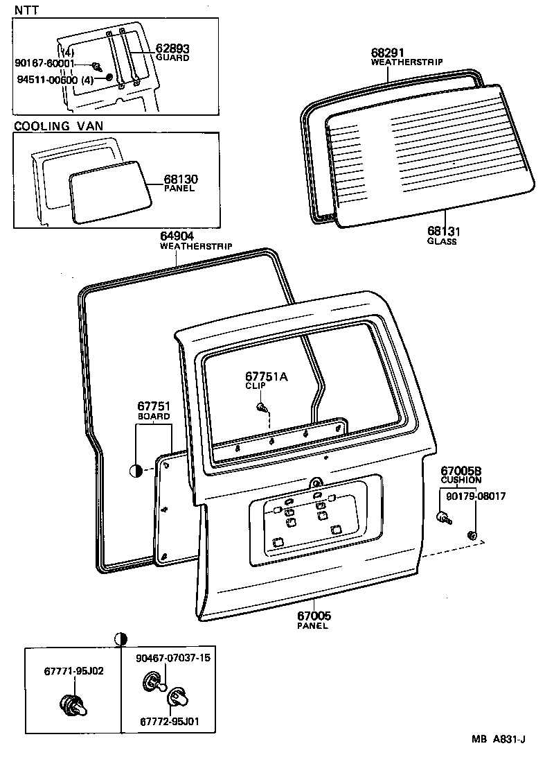 64780-95705 BOARD, BACK DOOR TRIM product image