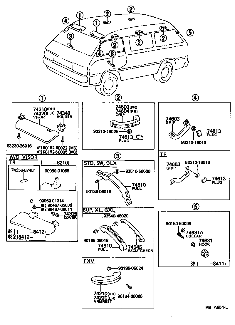 69285-95701 PULL ASSY, DOOR, INSIDE product image