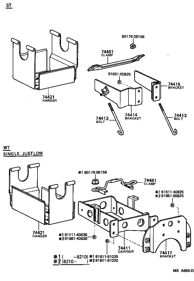 74404-27010 CLAMP, BATTERY HOLD DOWN product image