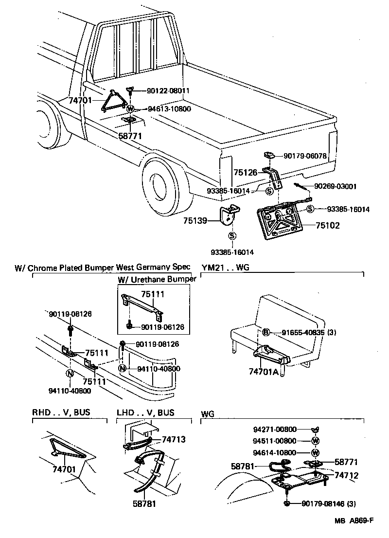 74701-87402 CLAMP SUB-ASSY, TOOL BAG product image
