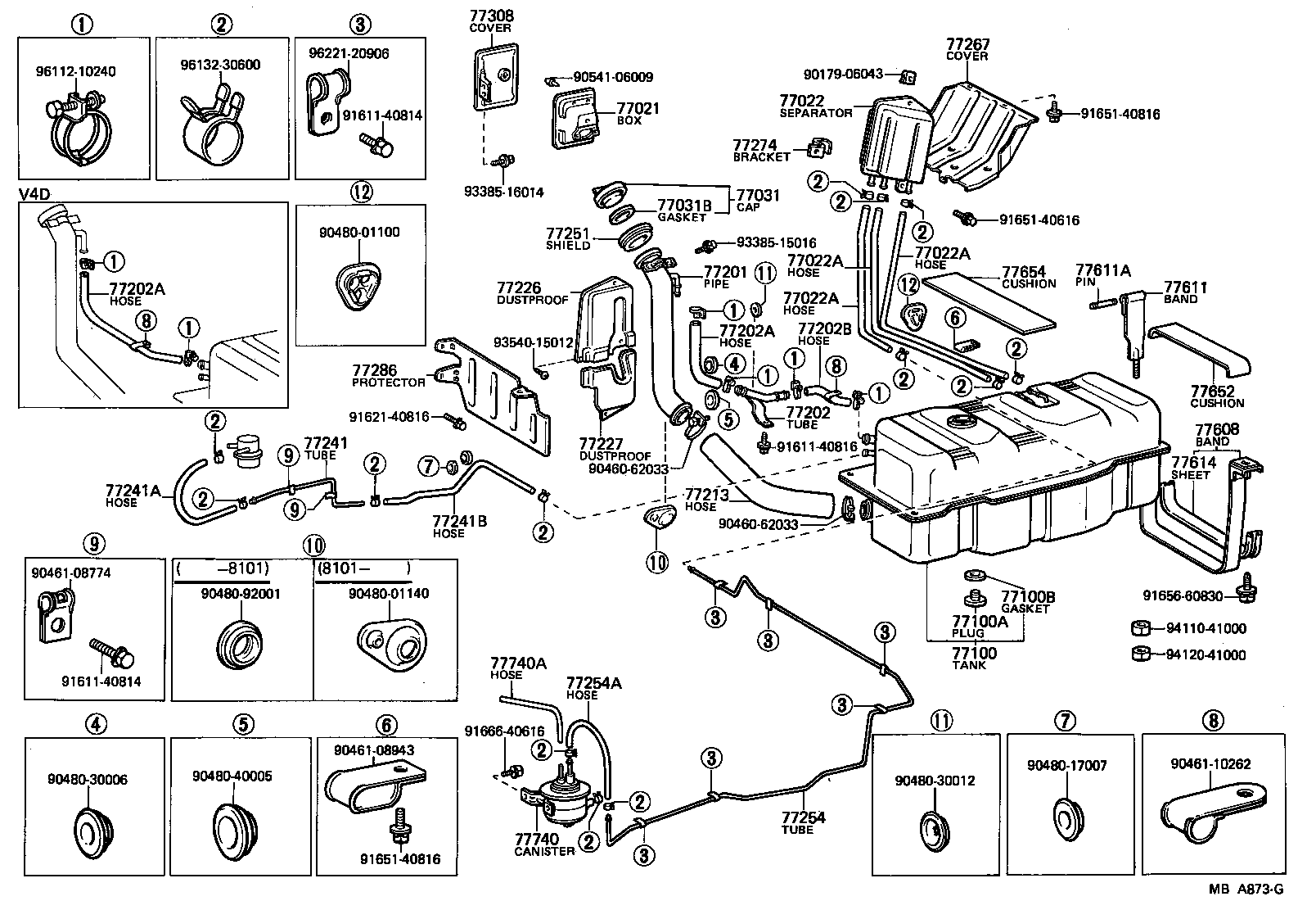 77259-27060 HOSE, FUEL, NO.1 (FOR BREATHER TUBE) product image