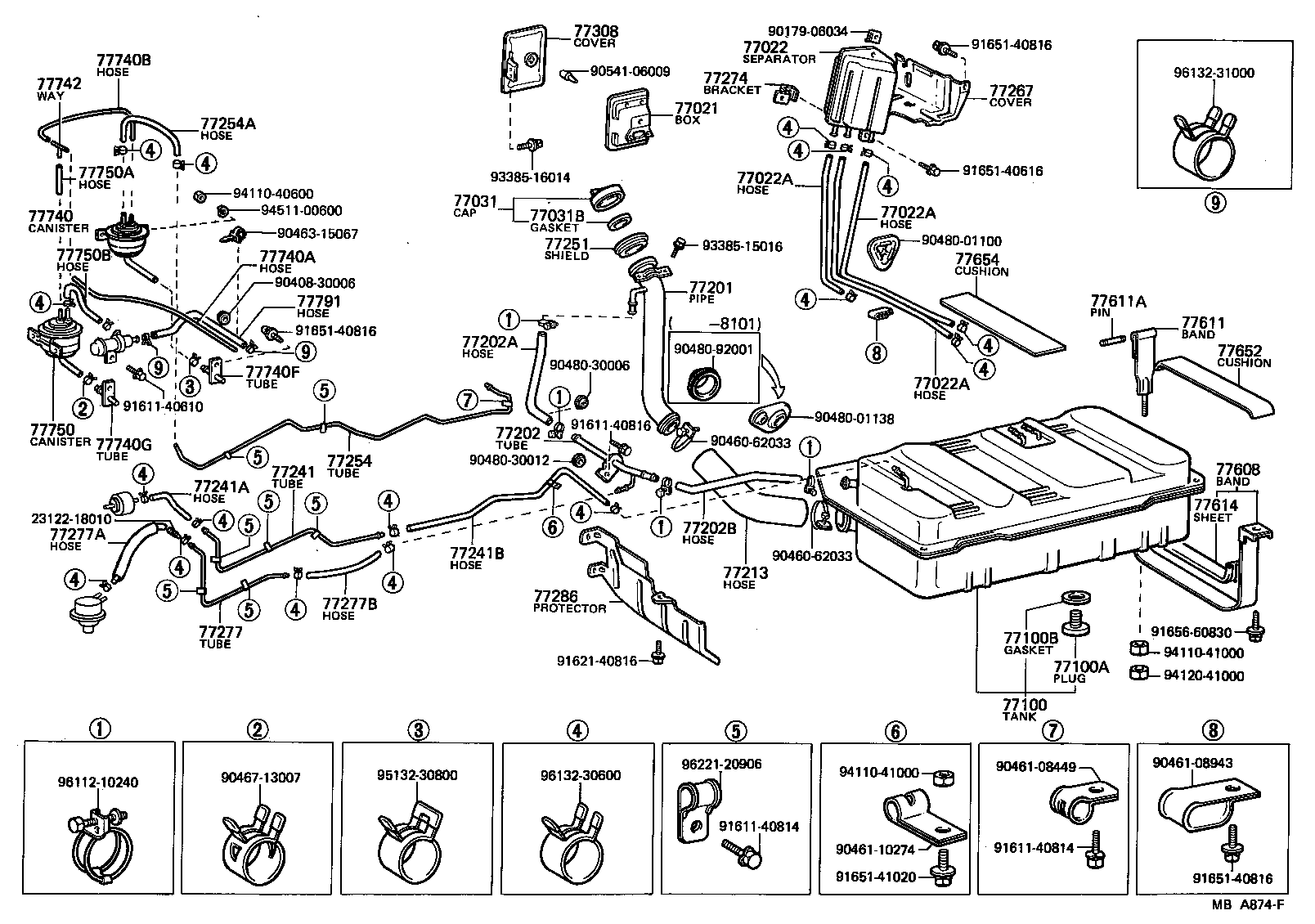 77259-27060 HOSE, FUEL, NO.1 (FOR BREATHER TUBE) product image