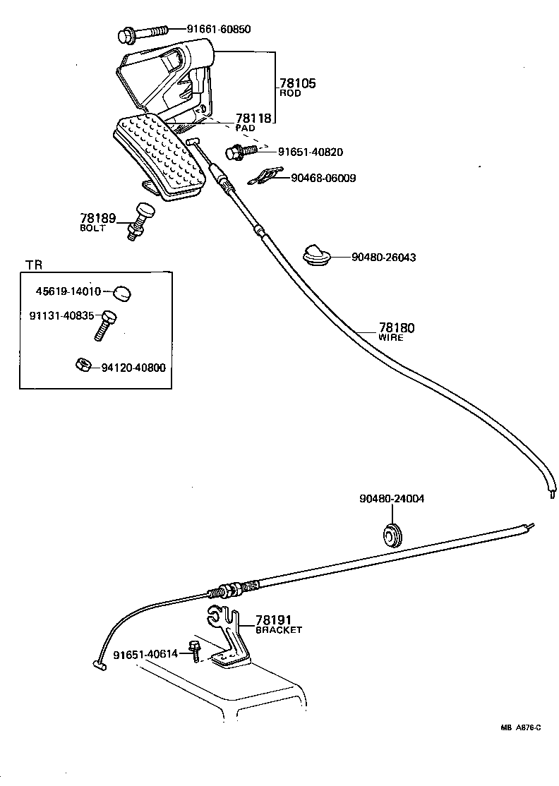 78150-95716 WIRE ASSY, ACCELERATOR product image