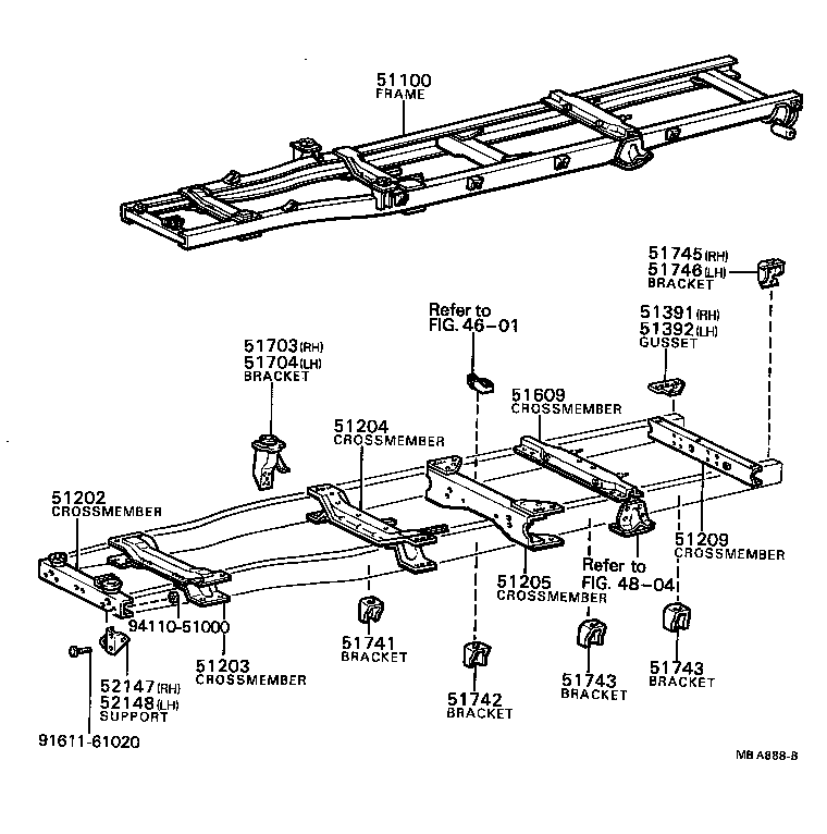 51001-28120 FRAME ASSY product image