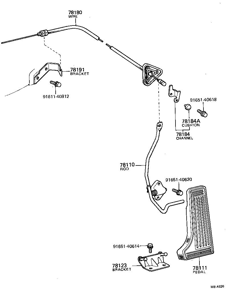78103-22080 ROD SUB-ASSY, ACCELERATOR CONNECTING, NO.1 product image