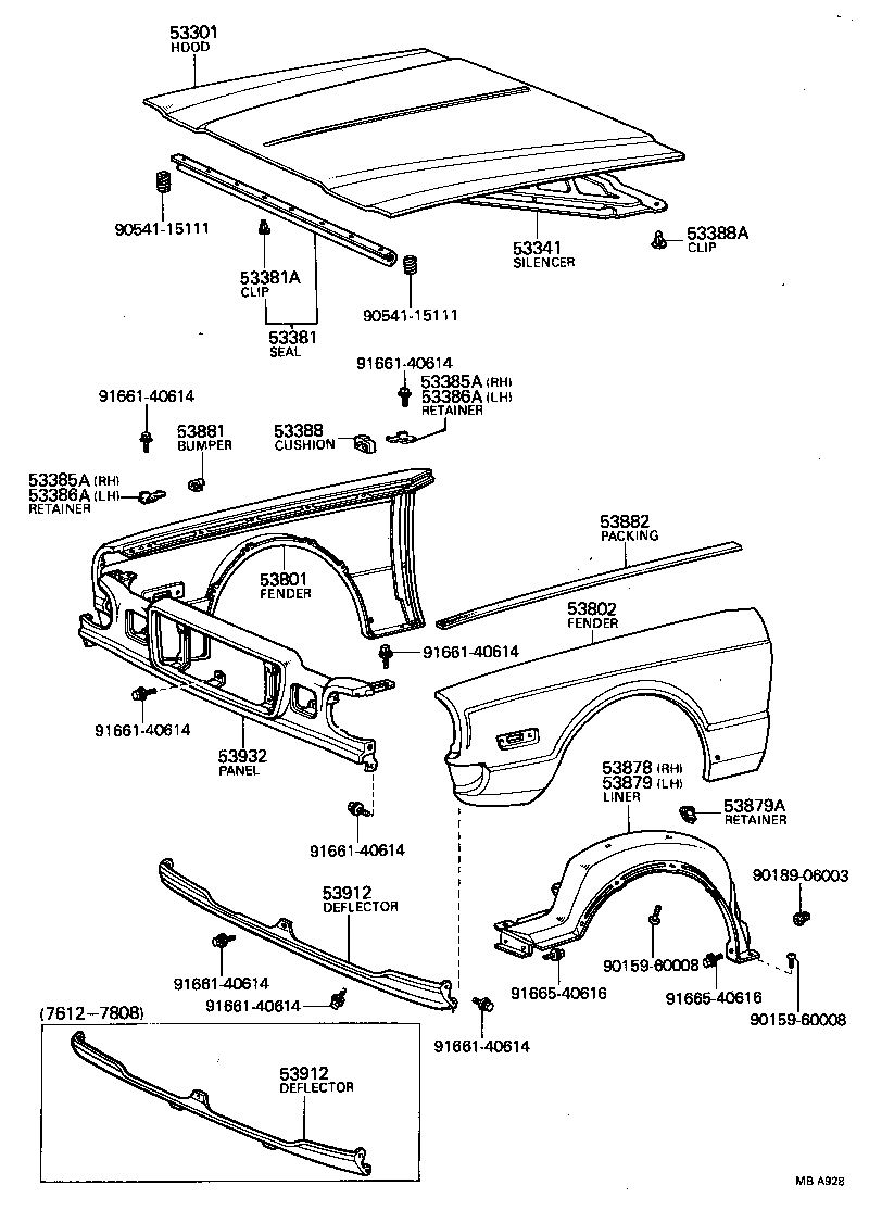 53802-22380 FENDER SUB-ASSY, FRONT LH product image
