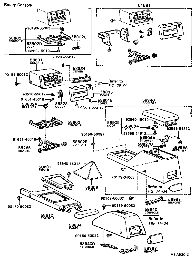 58813-12100-06 CONSOLE SUB-ASSY, UPPER product image