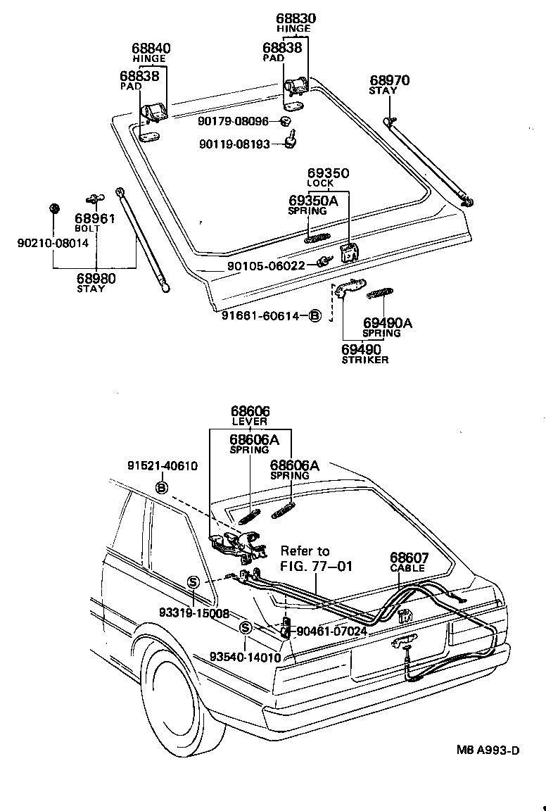 68960-19085 STAY ASSY, BACK DOOR product image